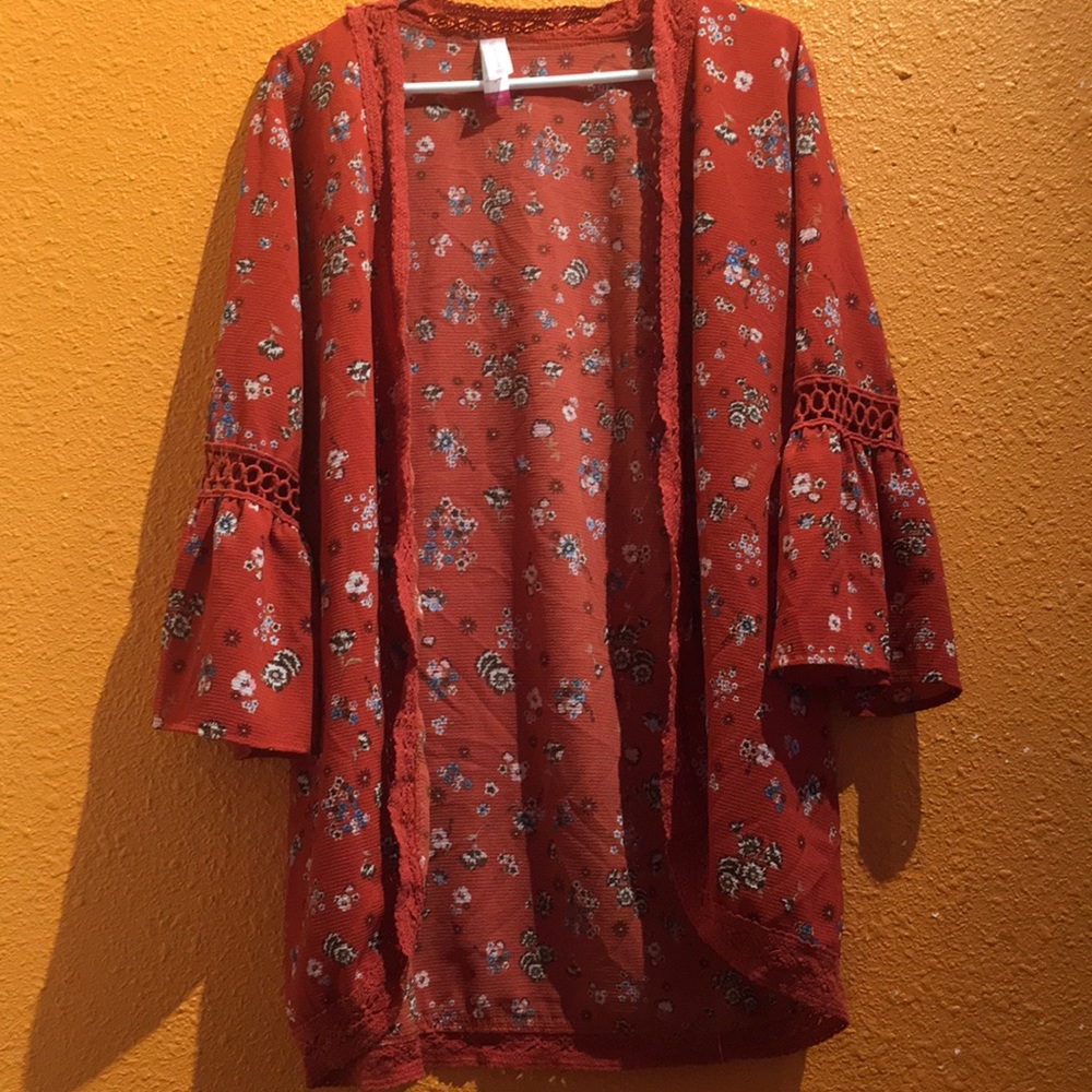 Floral print cardigan